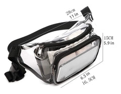 Transparent Soft Pvc Waist Bag Anti Splash Material Women'S Bag Chest Bag