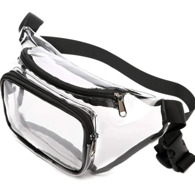 Transparent Soft Pvc Waist Bag Anti Splash Material Women'S Bag Chest Bag