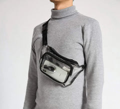 Transparent Soft Pvc Waist Bag Anti Splash Material Women'S Bag Chest Bag