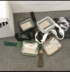 Transparent Square Chest Bag Japanese Satchel Couple Shoulder Bag
