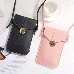Retro Mobile Phone Bag Women PU Chain Messenger Bags Small Flap Bag