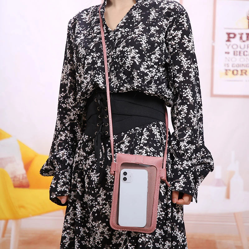 Retro Mobile Phone Bag Women PU Chain Messenger Bags Small Flap Bag