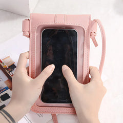 Retro Mobile Phone Bag Women PU Chain Messenger Bags Small Flap Bag