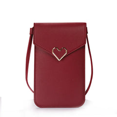 Retro Mobile Phone Bag Women PU Chain Messenger Bags Small Flap Bag