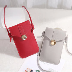 Retro Mobile Phone Bag Women PU Chain Messenger Bags Small Flap Bag