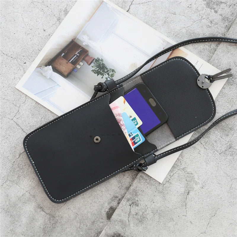 Retro Mobile Phone Bag Women Chain Messenger Bag Small Flap Bag