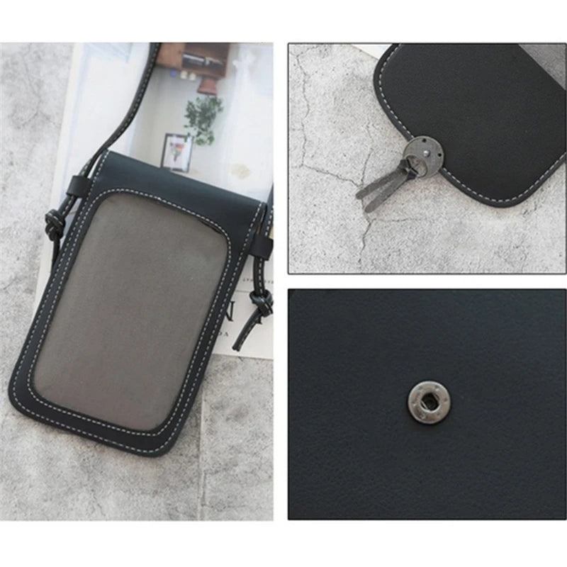 Retro Mobile Phone Bag Women Chain Messenger Bag Small Flap Bag