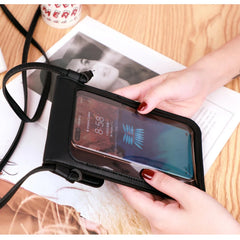 Transparent Touch Screen Retro Mobile Phone Bag PU Chain Messenger Bags