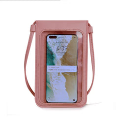Transparent Touch Screen Retro Mobile Phone Bag PU Chain Messenger Bags