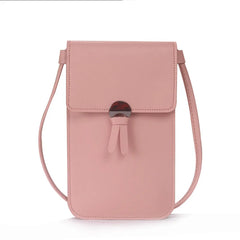 Transparent Touch Screen Retro Mobile Phone Bag PU Chain Messenger Bags