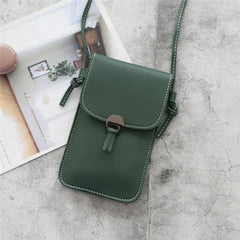Transparent Touch Screen Mobile Phone Bag Women PU Chain Messenger Bags