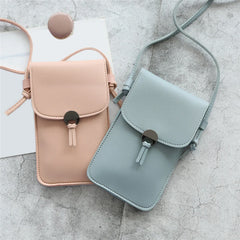 Transparent Touch Screen Mobile Phone Bag Women PU Chain Messenger Bags