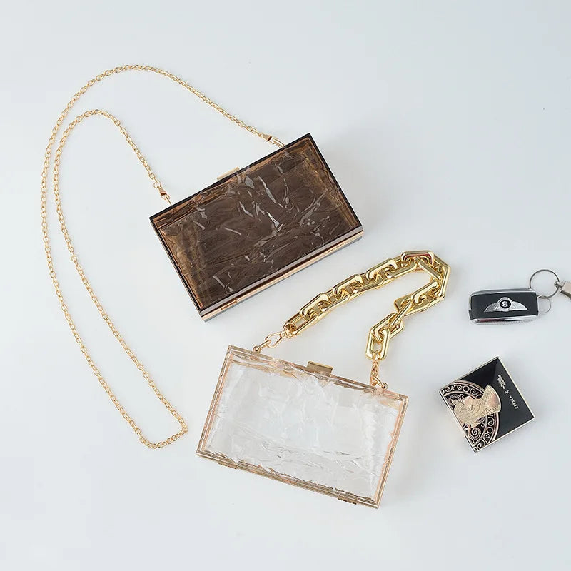 Transparent Wedding Clutch Jell Party Bag Acrylic Handbag