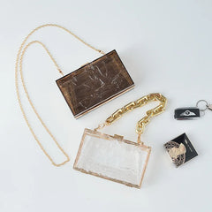 Transparent Wedding Clutch Jell Party Bag Acrylic Handbag