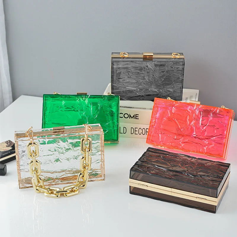 Transparent Wedding Clutch Jell Party Bag Acrylic Handbag