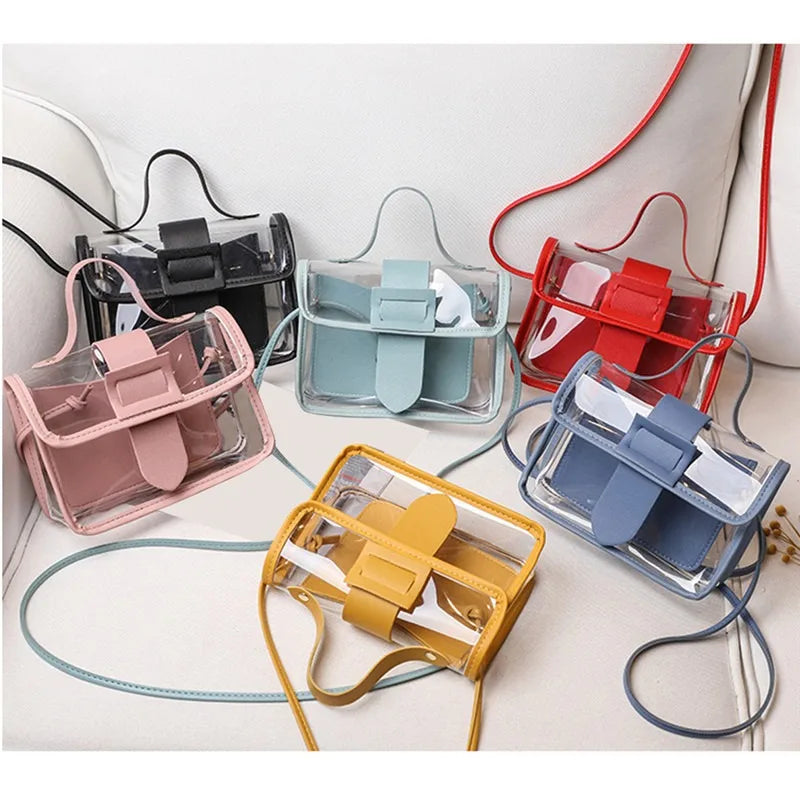 Transparent Woman Shoulder Bags Small Ladies Jelly Candy Hasp Handbag