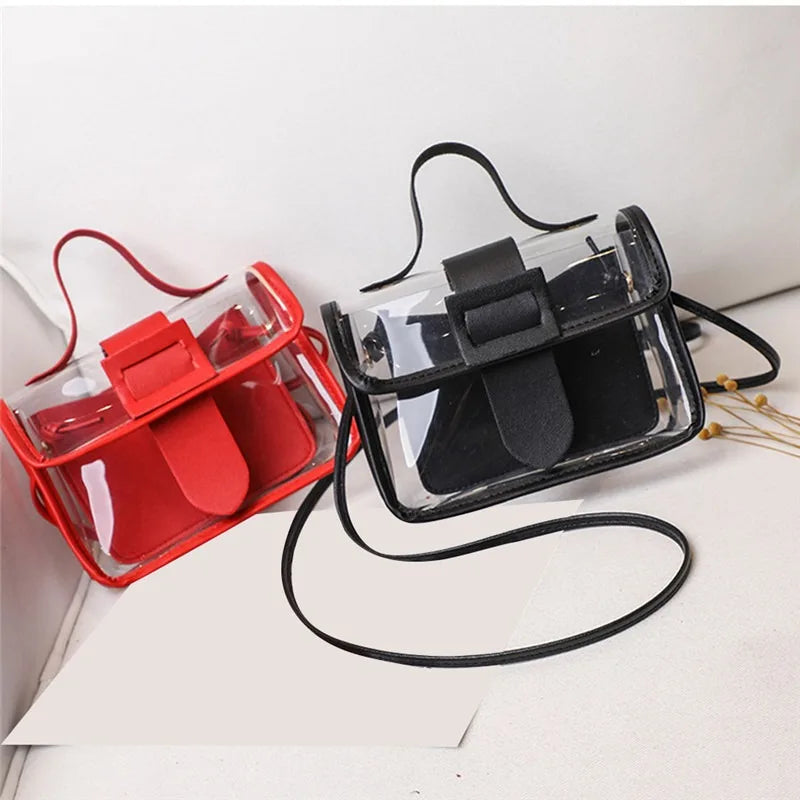Transparent Woman Shoulder Bags Small Ladies Jelly Candy Hasp Handbag