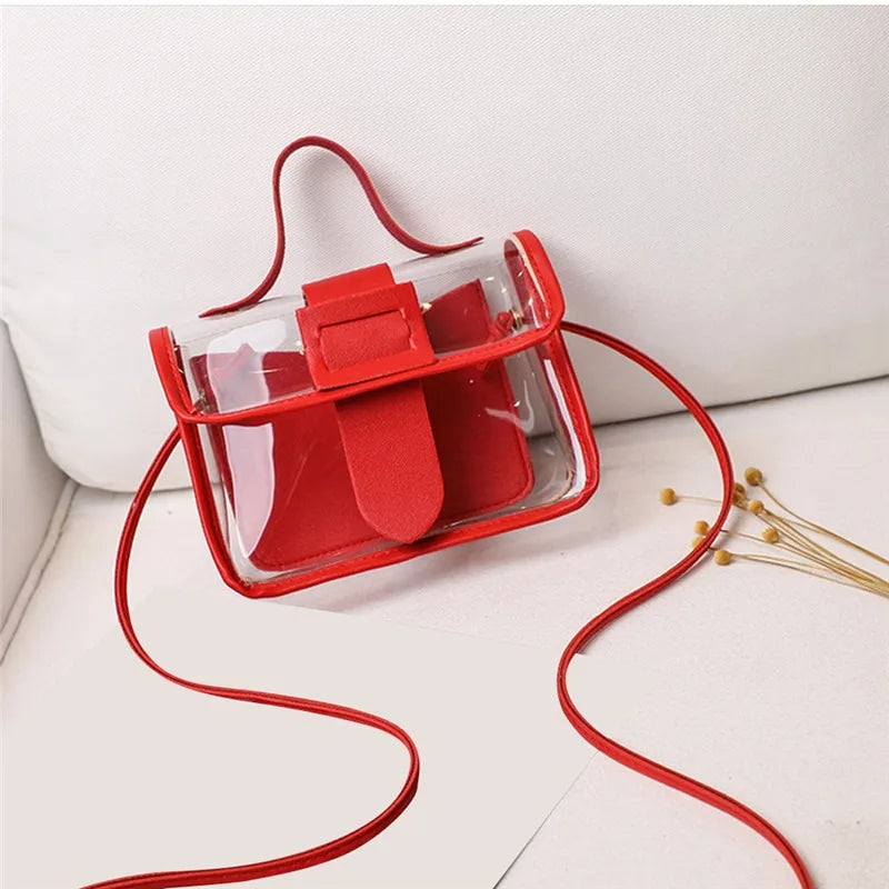 Transparent Woman Shoulder Bags Small Ladies Jelly Candy Hasp Handbag