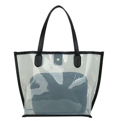 Transparent Women Handbag 2Pcs/Set PVC Waterproof Beach Tote