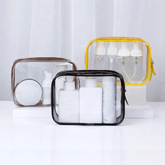 Transparent Women Travel Makeup Bags Clear Zipper Cosmetic Case