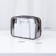 Transparent Women Travel Makeup Bags Clear Zipper Cosmetic Case