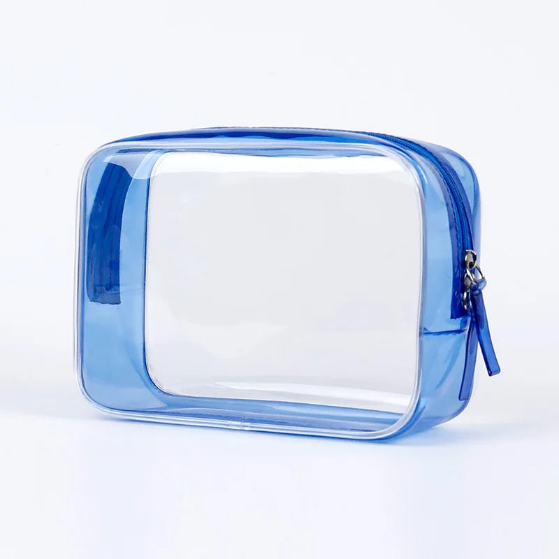 Transparent Women Travel Makeup Bags Clear Zipper Cosmetic Case
