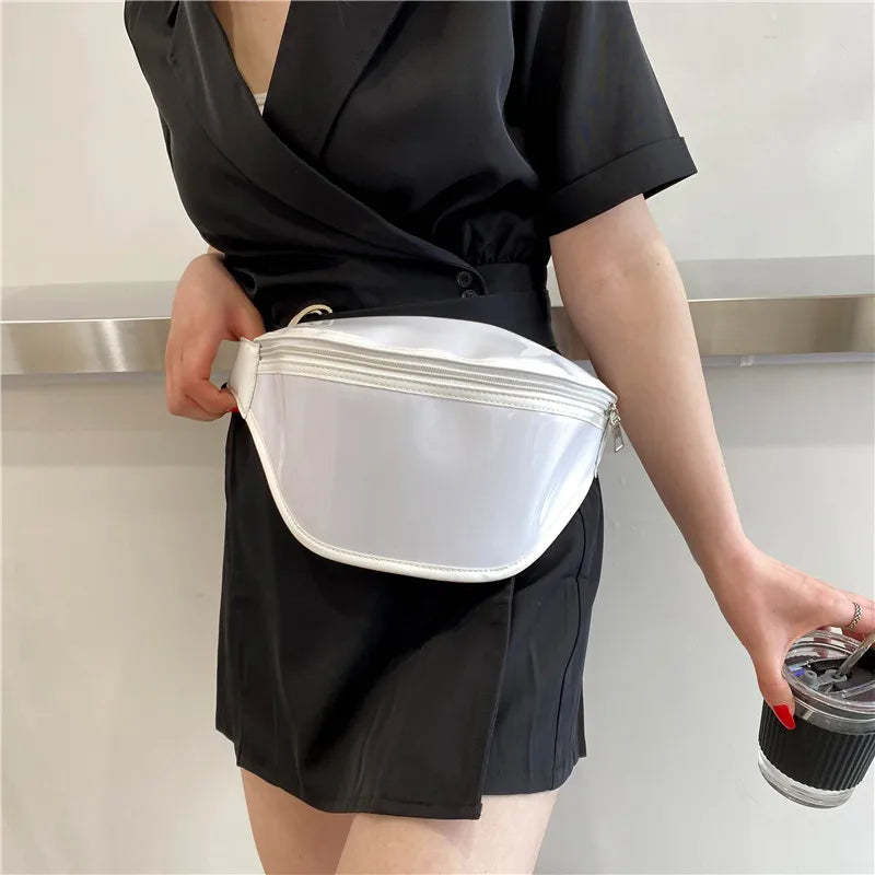 Transparent PVC Fanny Pack Waterproof Jelly Cross Body Bag
