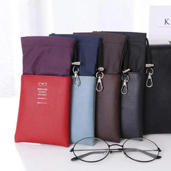 PU Drawstring Glasses Case for Eyeglass Sunglasses Storage Pouch