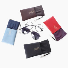 PU Drawstring Glasses Case for Eyeglass Sunglasses Storage Pouch