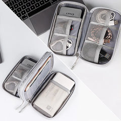 Double Layer USB Data Cable Earphone Wire Bag Organizer Case