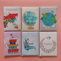 Travel World Women's Passport Cover Ticket Holder Passport Pouch