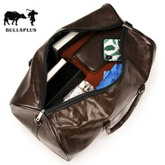 Pu Retro Travel Bag Large Capacity Short Distance Bag Light Exercise Fitness