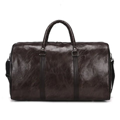 Pu Retro Travel Bag Large Capacity Short Distance Bag Light Exercise Fitness