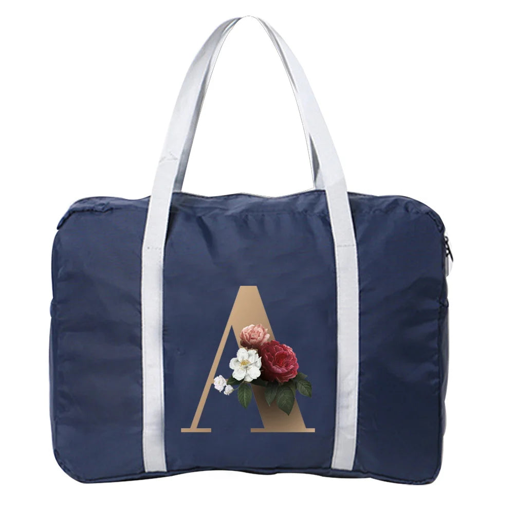 Letter Print Travel Bag Handbag Women Large Capacity Organizer