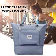Large Capacity Folding Sport Bag Wet Dry Separation Shoulder Bag