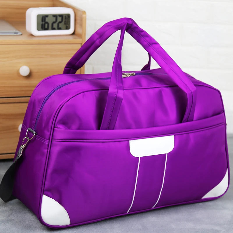 Women Shoulder Bag Large Capacity Outdoor Waterproof Nylon Sports Gym Bag