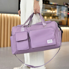 Women Shoulder Bag Large Capacity Waterproof Oxford Sports Gym Bag