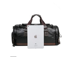 Men Leather Duffle Bag Gym Sport Travel Bag