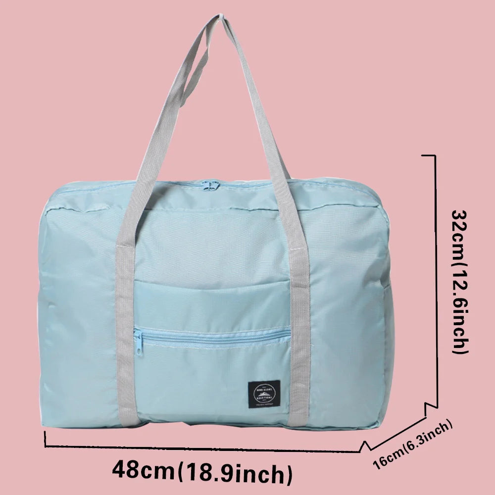 Large Capacity Foldable Nylon Travel Bag for Women