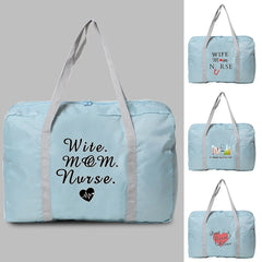 Nylon Foldable Travel Bag Large Capacity WaterProof Packs Handbags Nurse Print
