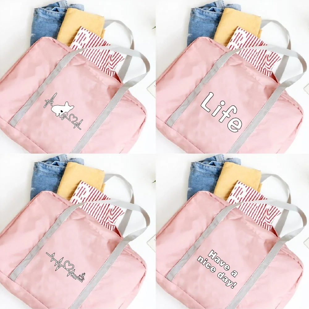 Food Print Travel Bag Organizer Toiletries Storage Luggage Bag