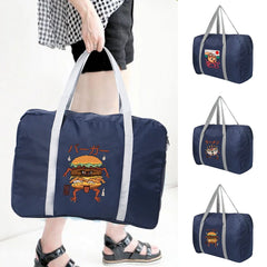 Women Travel Bag Organizer Camping Luggage Storage Handbag Monster Print Tote