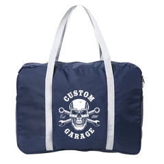 Skull Printed Foldable Duffle Bag Large Capacity Travel Bag