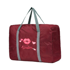 Foldable Travel Bag Large Capacity Portable Luggage Mouth Pattern
