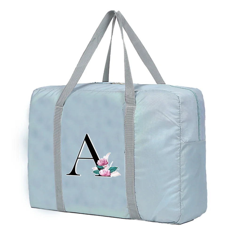 Large Capacity White Marble Travel Bag Unisex Luggage Handbag
