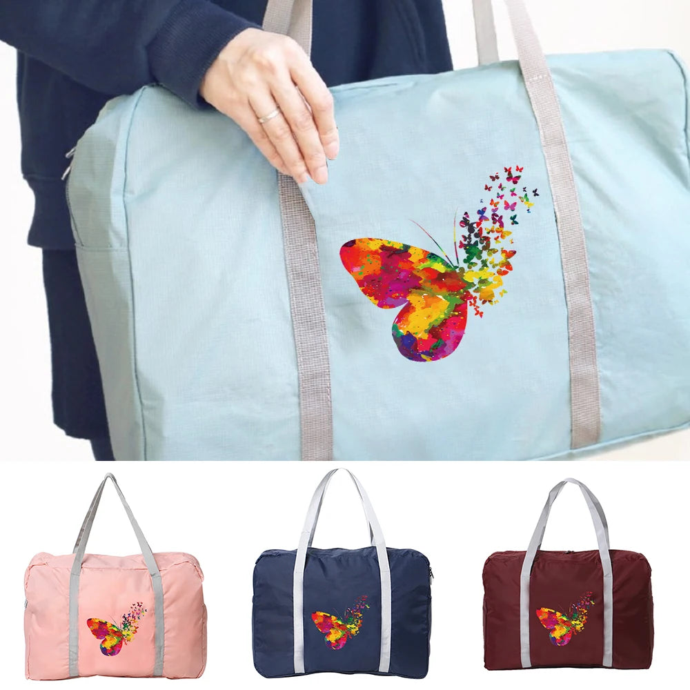 Travel Bag Women Camping Handbag Carry on Bags Folding Zipper Accessories