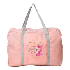 Flamingo Print Travel Bag for Women Outdoor Camping Handbag