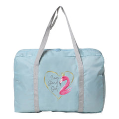 Flamingo Print Travel Bag for Women Outdoor Camping Handbag
