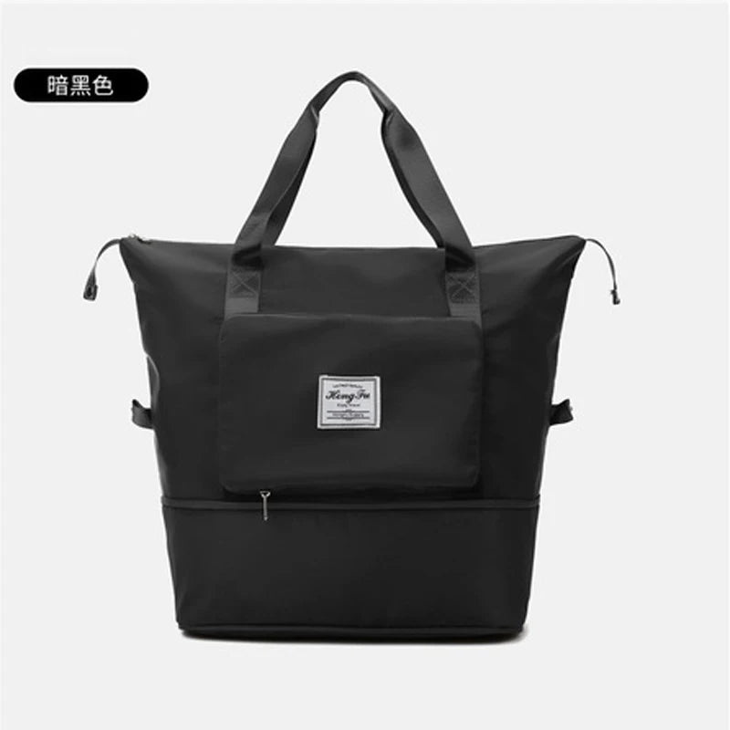 Foldable Travel Bag Large Storage Women Duffel Shoulder Waterproof Handbag