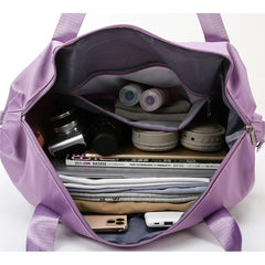 Foldable Travel Bag Large Storage Women Duffel Shoulder Waterproof Handbag